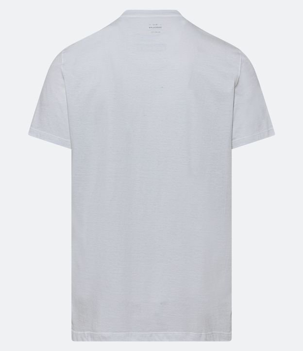 Camiseta Regular em Meia Malha com Estampa de Dragão Dungeon Branco 6