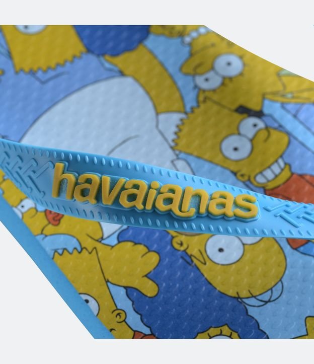 Chinelo de Tiras Havaianas com Estampa dos Simpsons Azul Turquesa 6