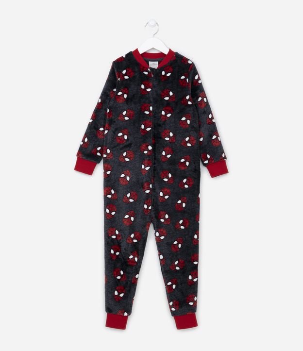 Pijama Jumper Infantil con Estampa Spider-Man - Talle 3 al 10 años Negro 1