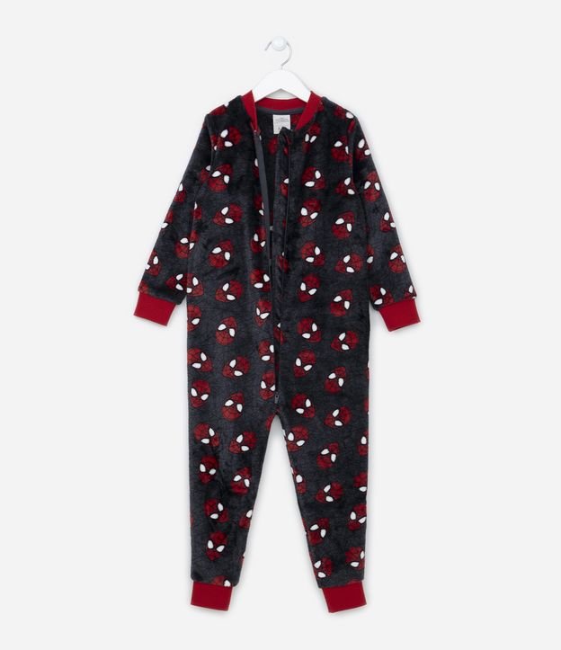 Pijama Jumper Infantil con Estampa Spider-Man - Talle 3 al 10 años Negro 2