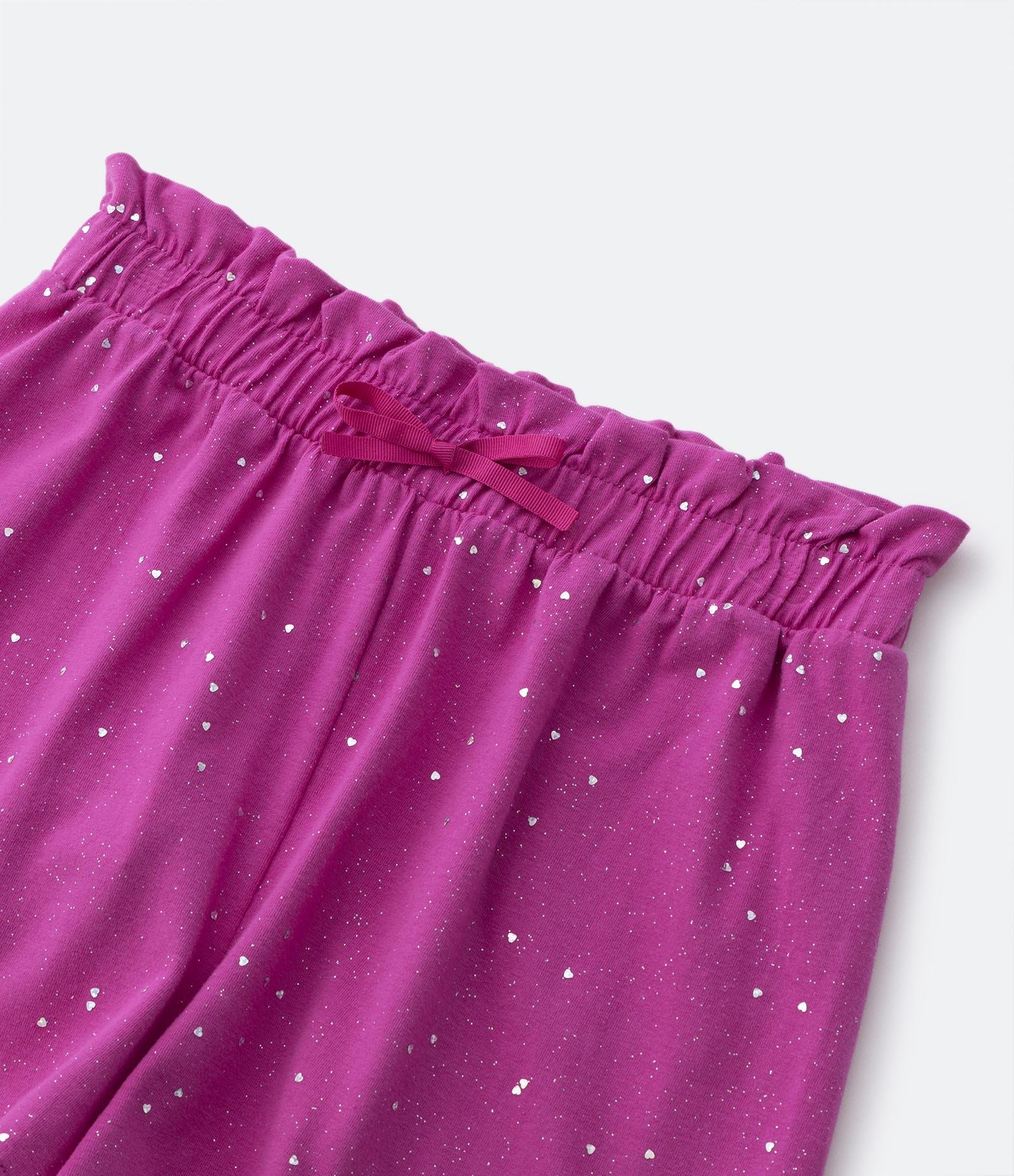 Short Clochard Infantil com Glitter Holográfico - Tam 5 a 14 Anos Rosa 5