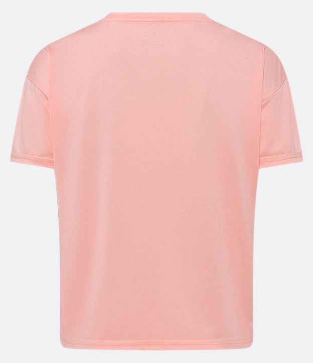 Camiseta Esportiva em Poliamida com Mangas Curtas Rosa Claro 6