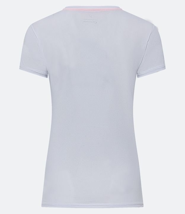 Camiseta Esportiva em Malha Crepe com Estampa Make it Happen Branco 6