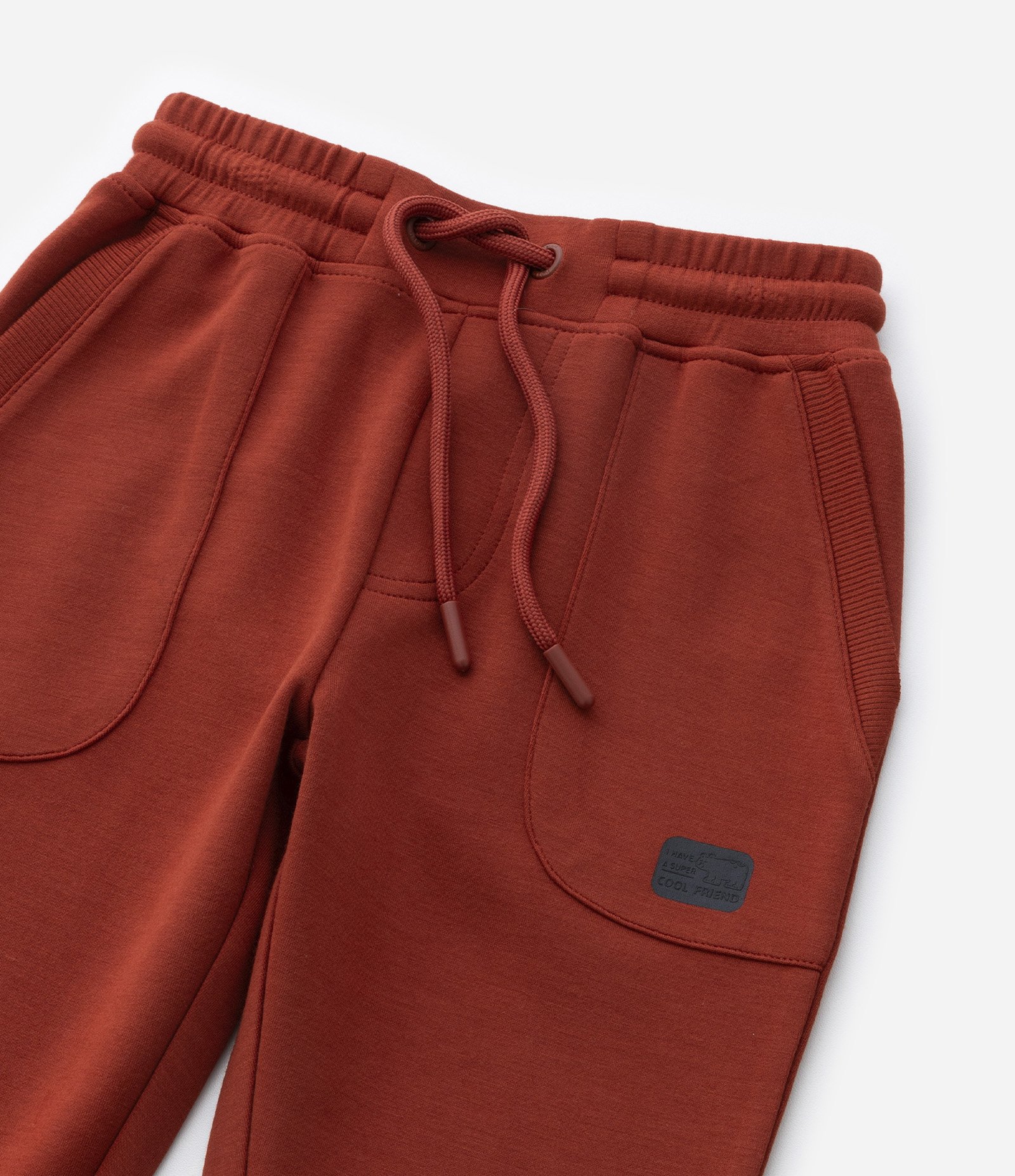 Calça Infantil em Modal com Estampa em Lettering - Tam 1 a 4 anos Vermelho 6