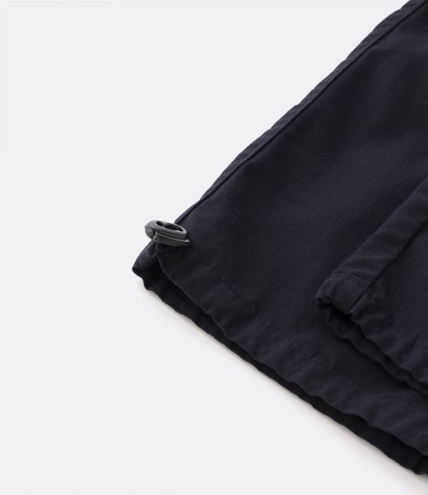 Pantalón Parachute en Sarga con Tirador en el Bajo - Talle 5 a 14 años Negro 3