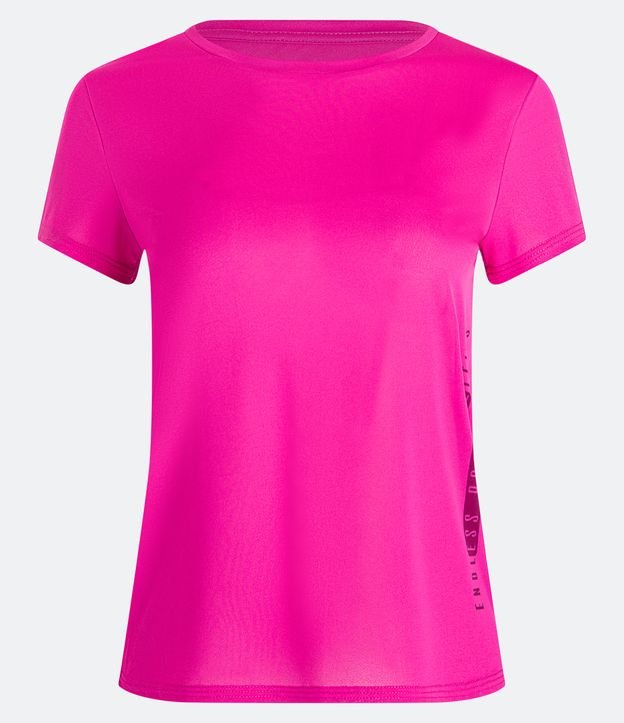 Camiseta Esportiva em Crepe com Estampa Endless Possibilities Rosa 6
