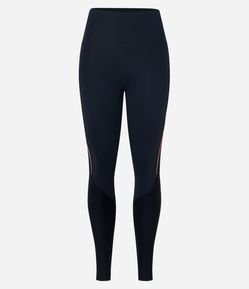 Calça Legging Esportiva em Poliamida com Recortes e Texturas