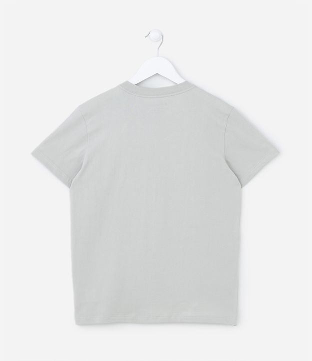 Remera Infantil con Estampa Joystick Playstation - Talle 05 a 14 años Gris 2