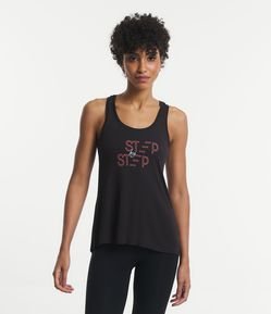 Regata Esportiva em Viscose com Estampa Lettering Step by Step