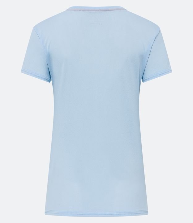 Camiseta Esportiva em Crepe com Estampa Wellness Club Azul 6