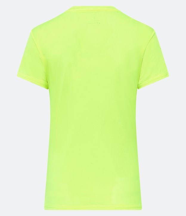 Camiseta Esportiva em Crepe com Estampa Lettering Training Amarelo 6