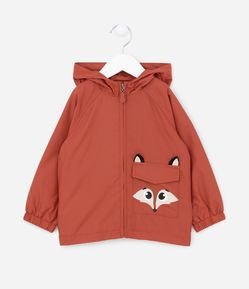 Jaqueta Infantil em Microfibra com Bolsinho Estampado - Tam 1 a 5 anos