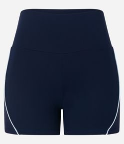 Bermuda Crossfiteira Esportiva em Poliamida com Detalhe Contrastante Lateral