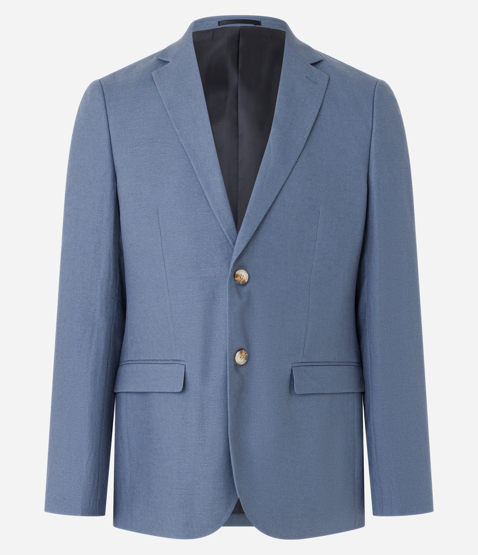 Paletó Slim em Viscolinho com Bolsos Azul Acinzentado 7