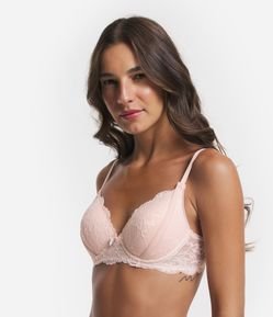Sutiã Bojo Triangular em Renda e Viés Frontal