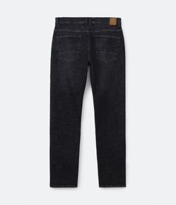 Calça Slim Jeans com Bolsos e Leves Puídos