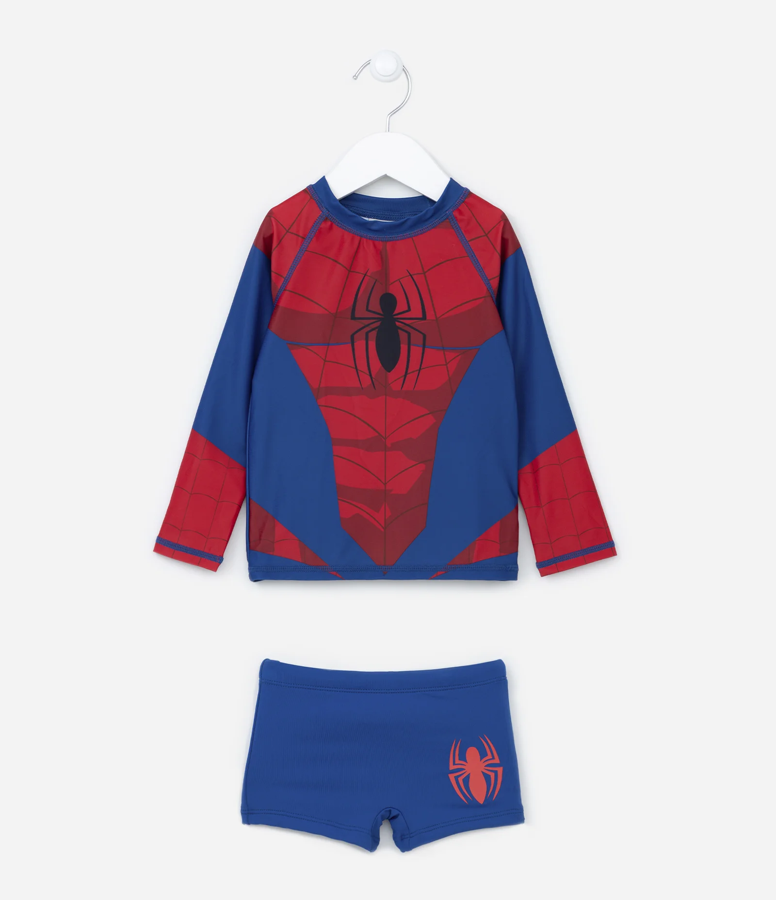 Conjunto Infantil com Proteção UV do Homem Aranha - Tam 2 ao 12 anos Vermelho 1