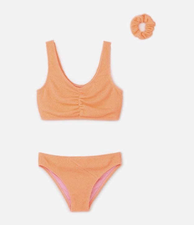 Biquíni Infantil com Textura Delicada - Tam 5 a 14 anos