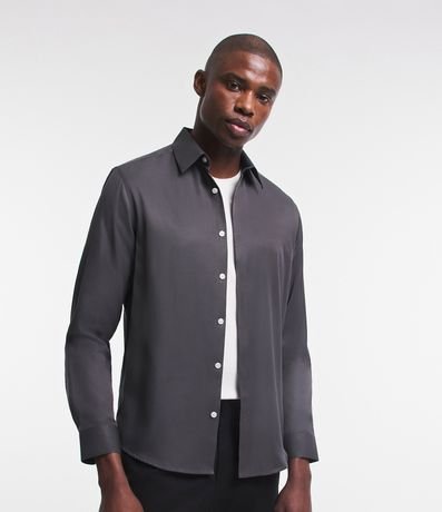 Camisa social sales masculina slim renner