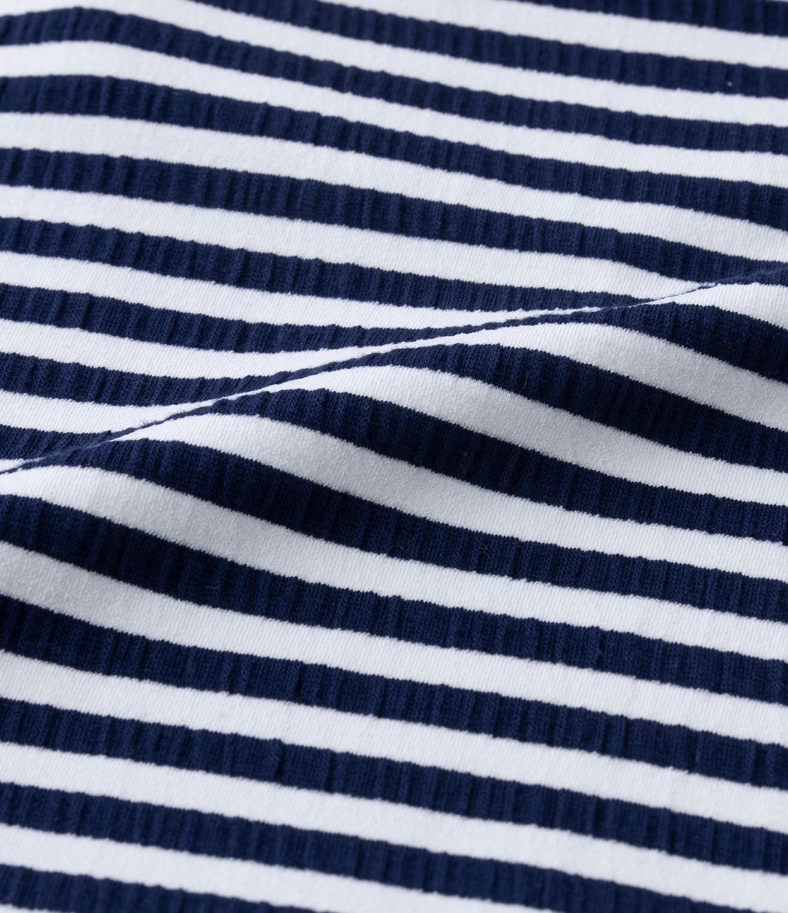 Blusa Manga Curta Infantil com Babadinhos e Estampa Listrada - Tam 5 a 14 Anos Azul 3