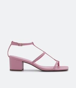 Sandália com Tira Salomé e Salto Bloco