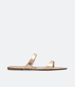 Sandália Rasteira Mule com Bico Folha