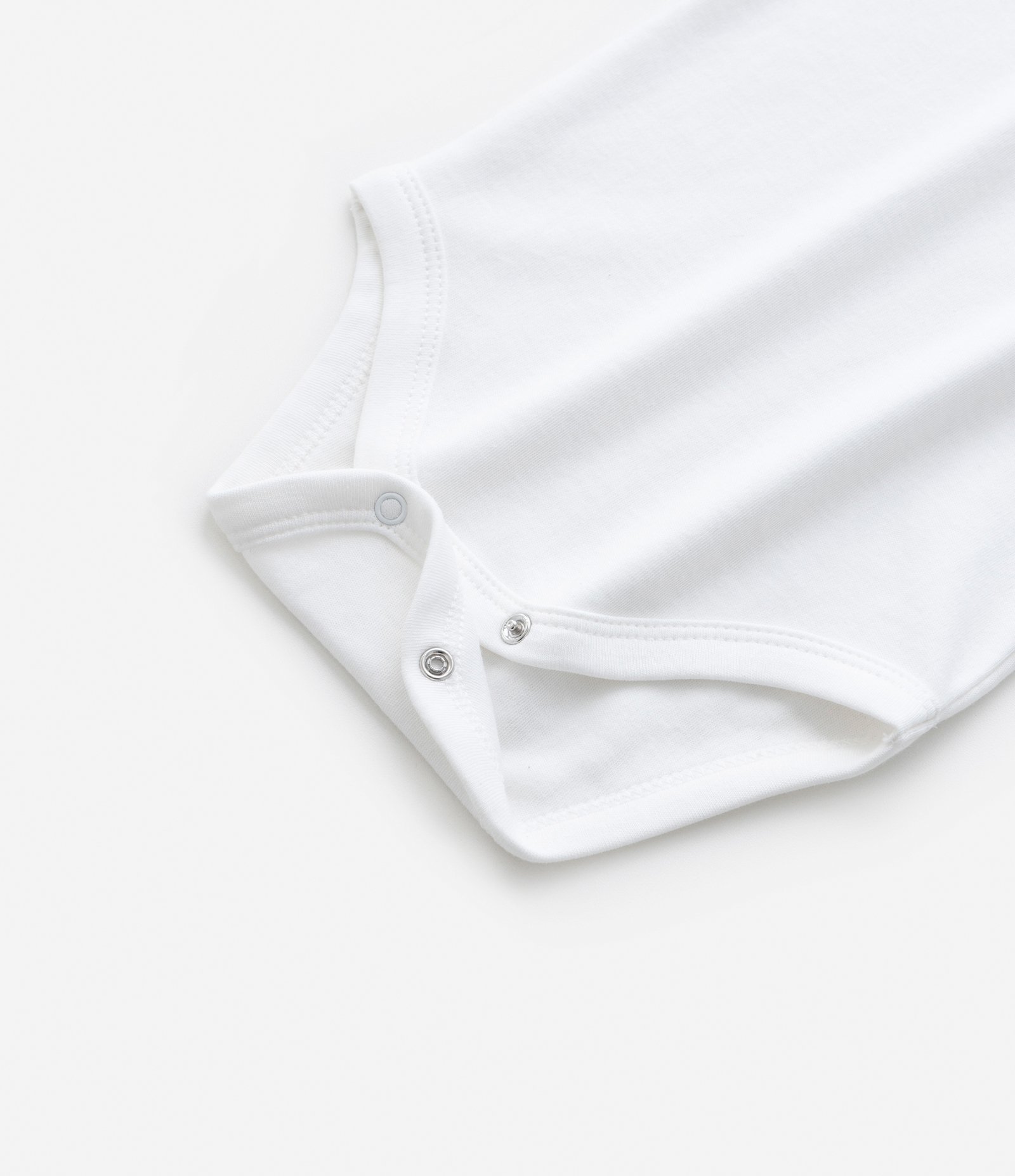 Body em Ribana Infantil Manga Longa - Tam RN a 24 meses Branco 5