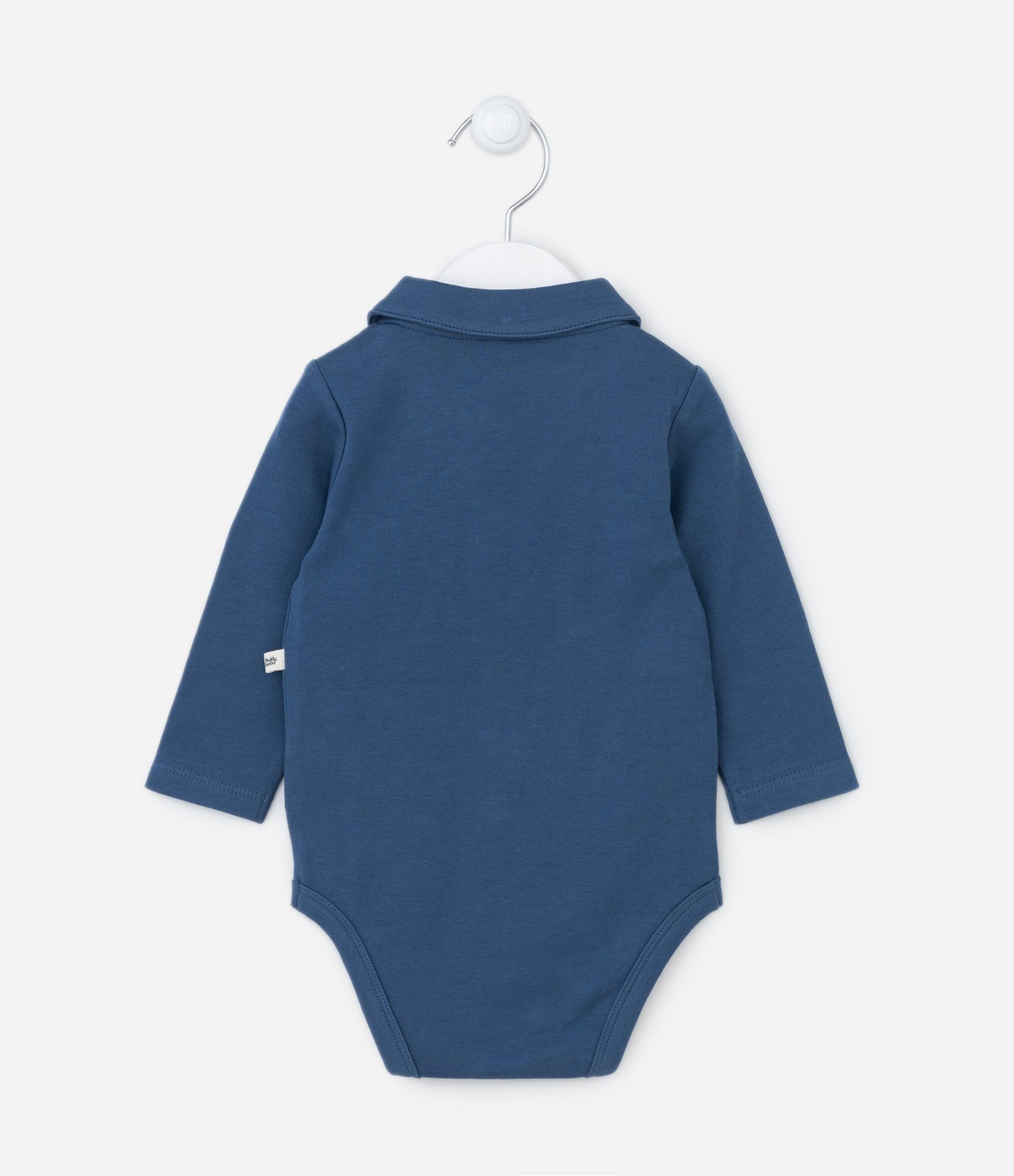 Body em Ribana Infantil Manga Longa - Tam RN a 24 meses Azul 2