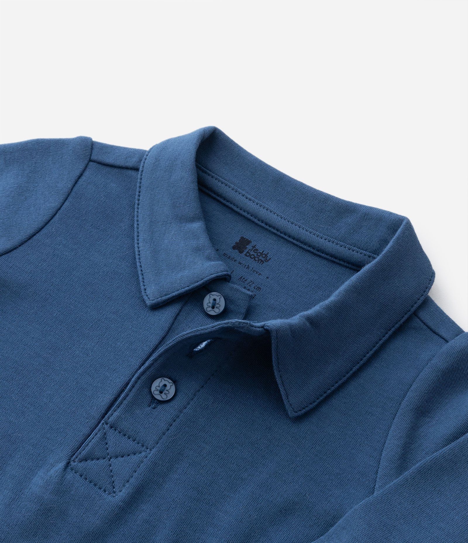 Body em Ribana Infantil Manga Longa - Tam RN a 24 meses Azul 4