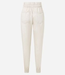 Calça Jogger Cintura Média em Liocel com Amarração e Bolsos