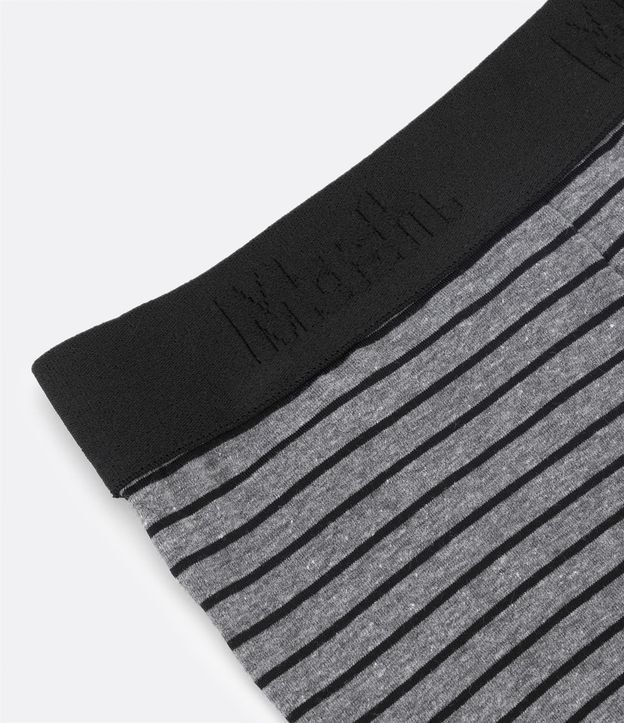 Cueca Boxer em Meia Malha com Estampa Listrada Mash