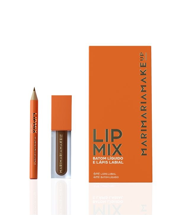 Kit Lip Mix Batom Líquido + Lápis Labial Mari Maria 1