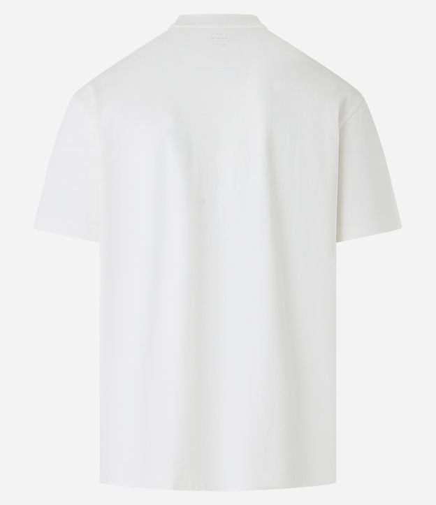 Camiseta Relaxed em Malhão com Efeito Pesado Branco 6