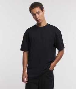 Camiseta Relaxed em Algodão com Efeito Pesado