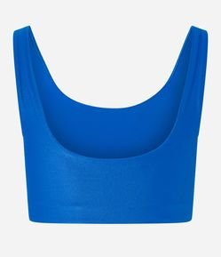 Top Esportivo em Poliamida com Alça Larga e Textura Canelada