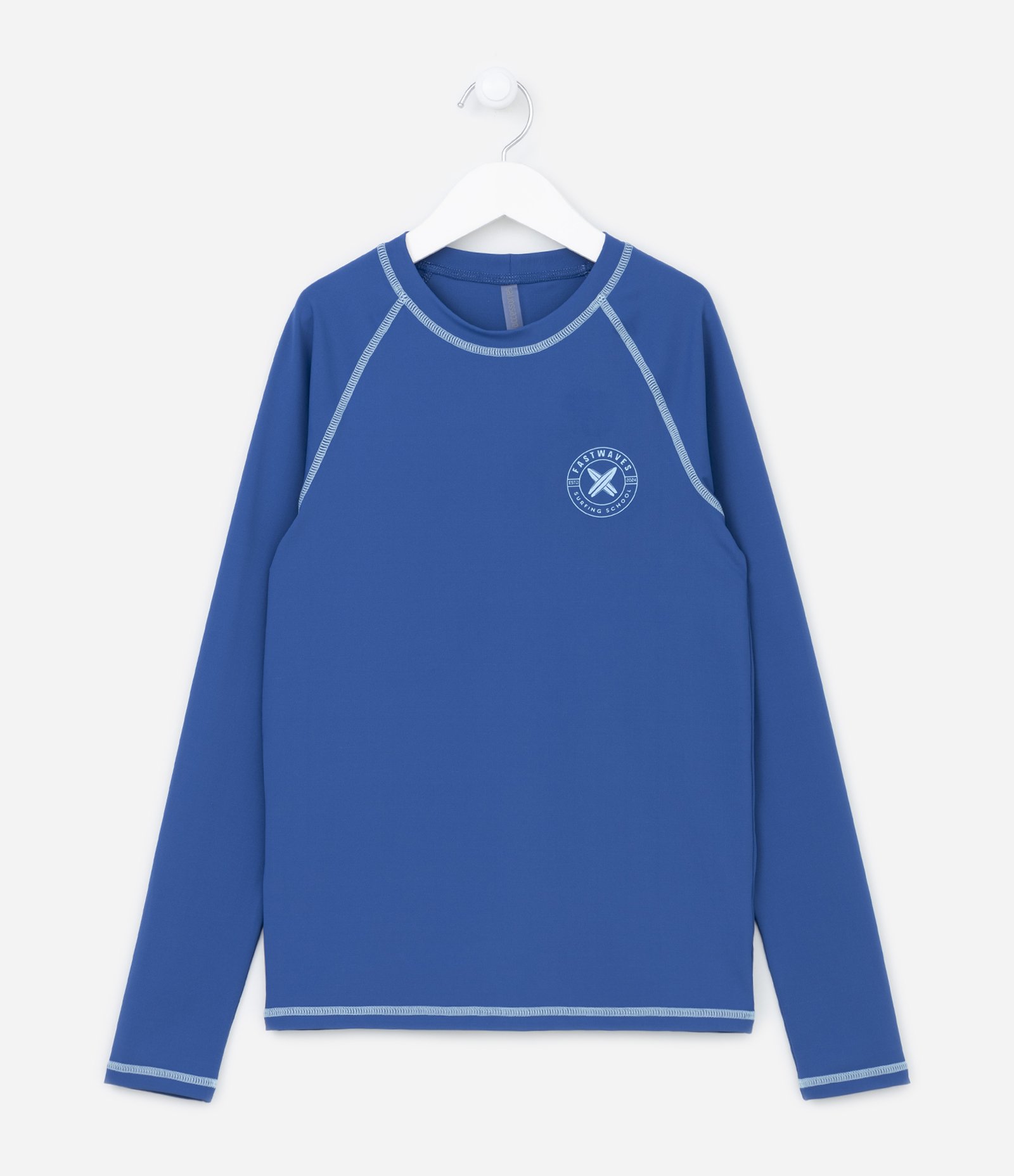 Camiseta Infantil com Proteção UV Estampa Surfing School - Tam 5 a 14 anos 1