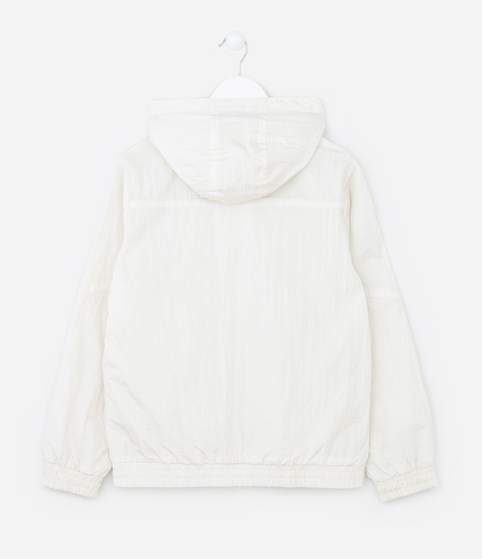 Jaqueta Infantil Corta-Vento com Capuz - Tam 05 a 14 Anos Off White 2