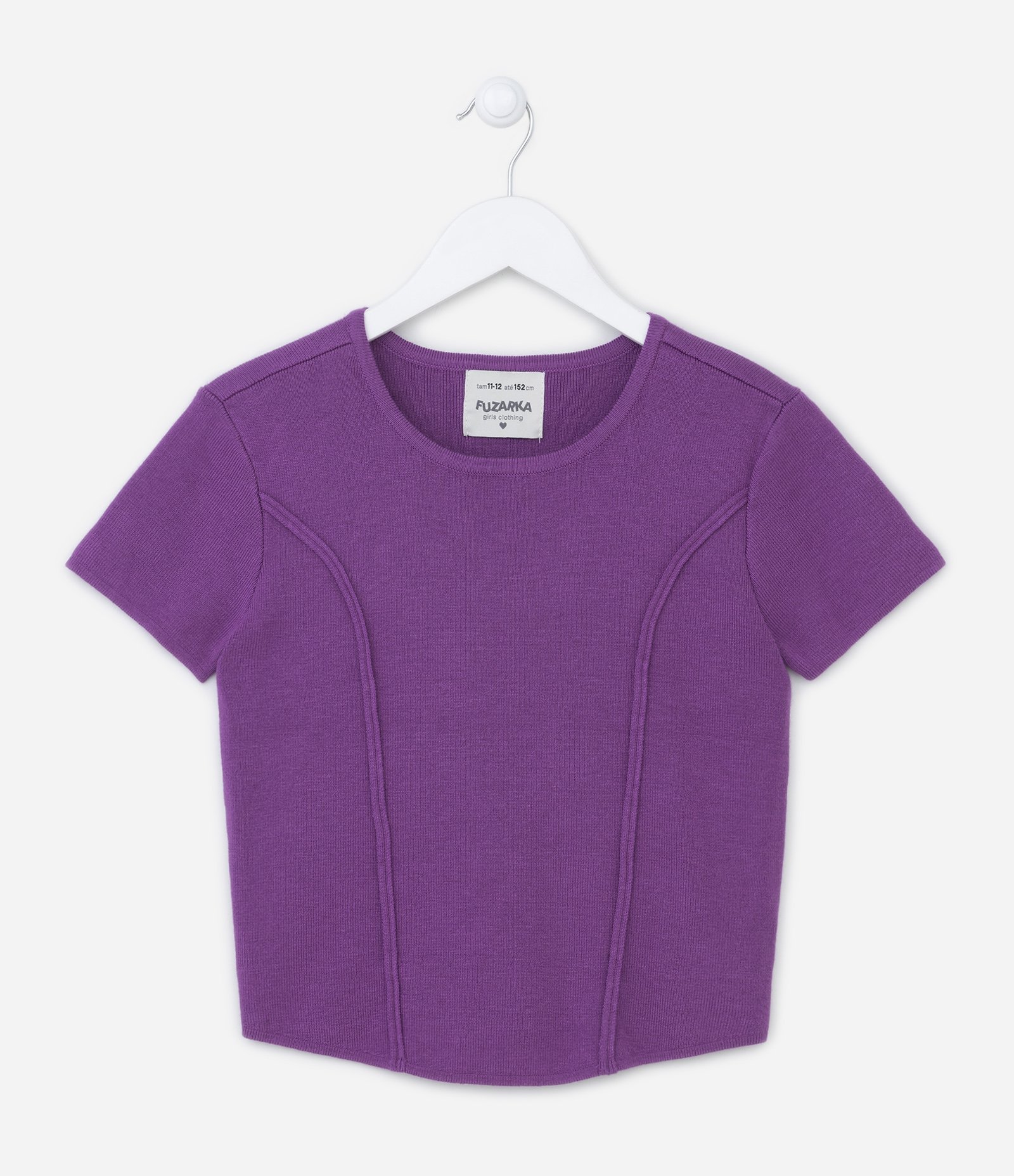 Blusa Cropped Infantil em Viscose - Tam 5 a 14 anos Roxo 1