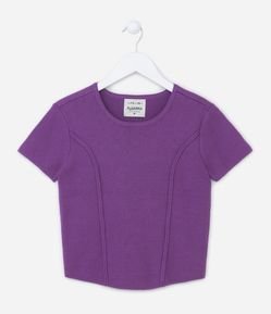 Blusa Cropped Infantil em Viscose - Tam 5 a 14 anos