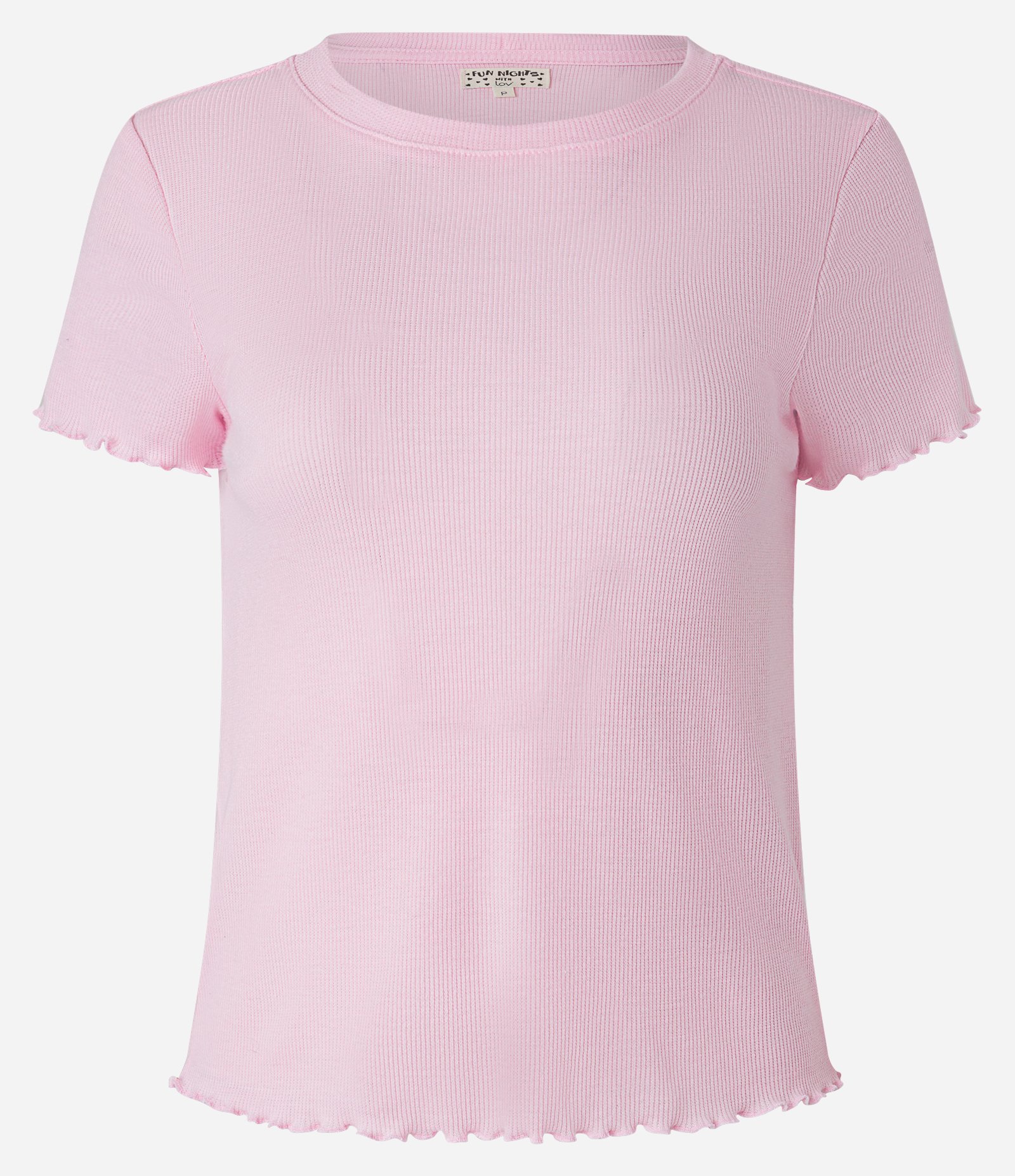 Blusa de Pijama em Ribana com Textura Canelada e Frufru na Barra 5