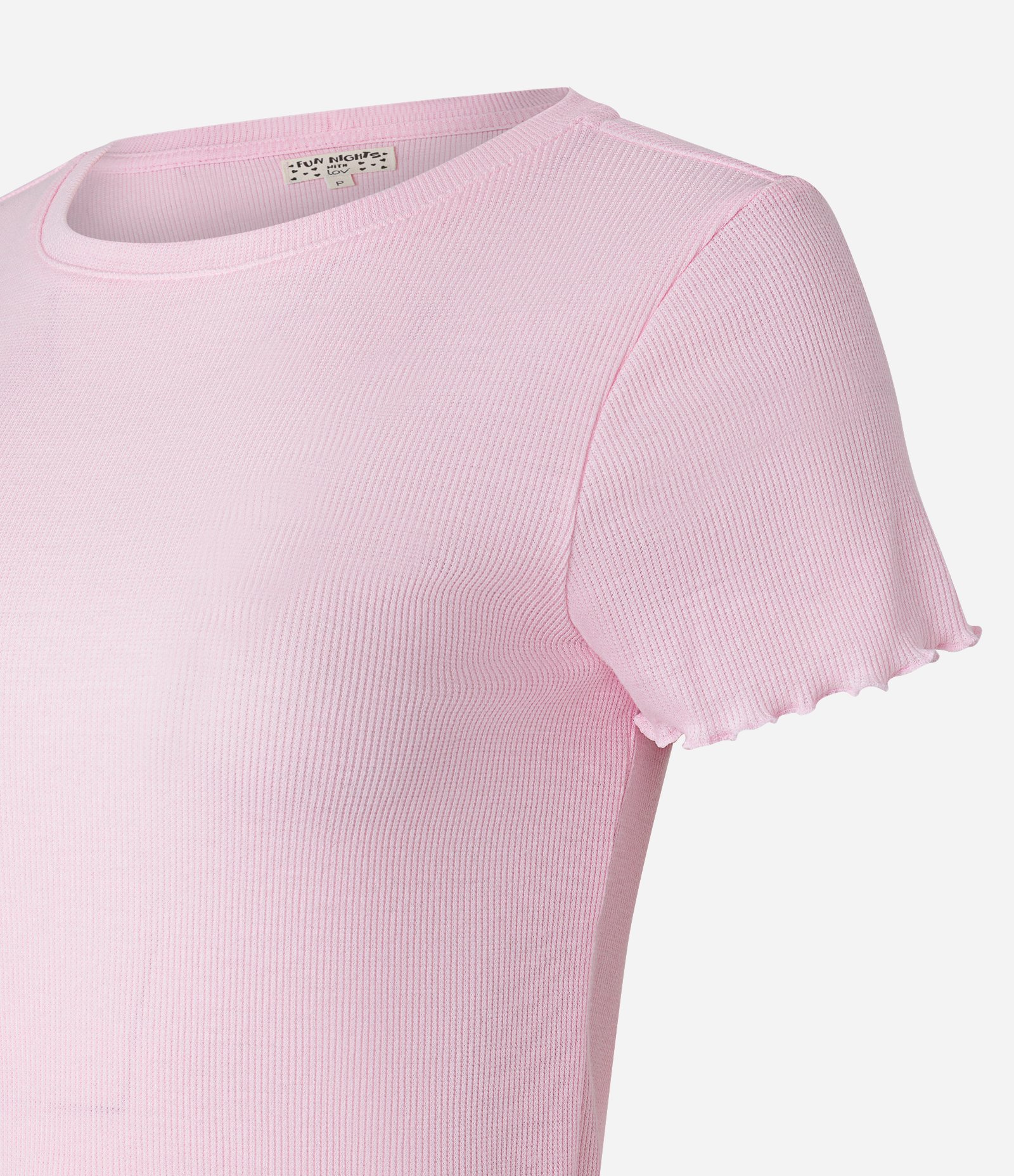 Blusa de Pijama em Ribana com Textura Canelada e Frufru na Barra 6