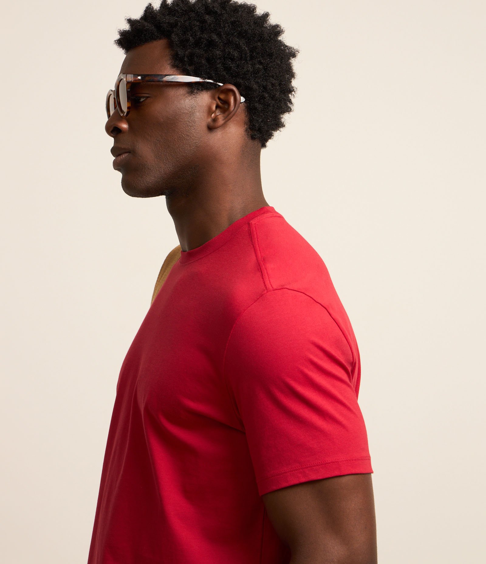 Camiseta Comfort Básica em Algodão Peruano Vermelho 3