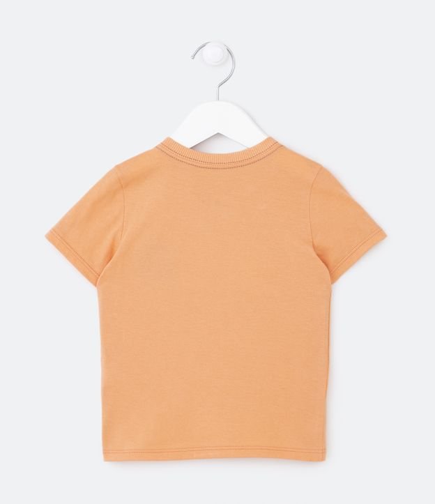 Camiseta Infantil em Meia Malha Estampa Tigrinho ROAR - Tam 1 a 5 Anos Laranja 2