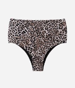 Biquíni Calcinha Hot Pants em Poliamida com Estampa Oncinha