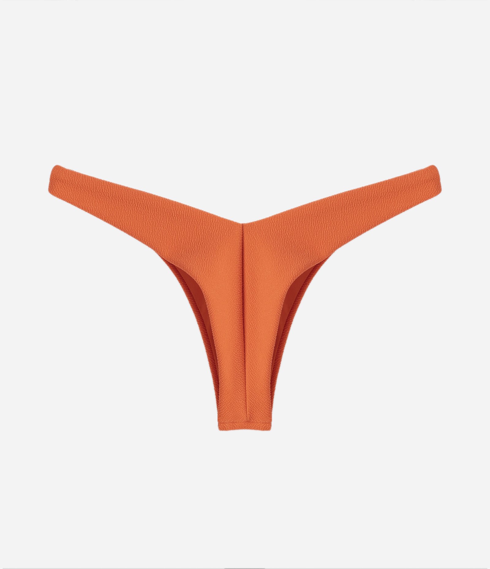 Biquíni Calcinha Asa Delta em Poliamida com Superfície Texturizada Laranja 6