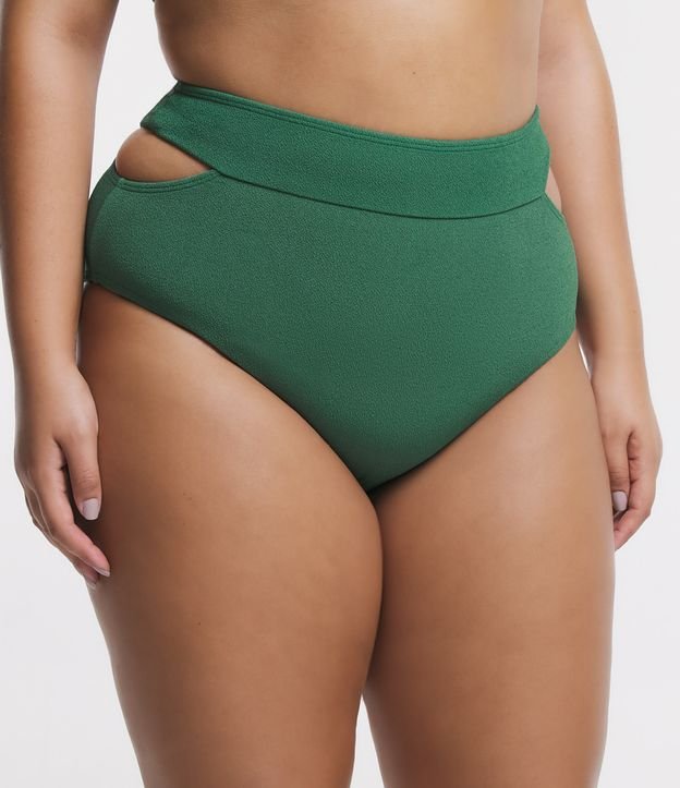 Biquíni Calcinha Hot Pants em Poliamida com Detalhe Vazado Curve & Plus Size Verde 2