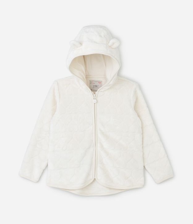 Jaqueta Fleece Infantil com Orelinhas - Tam 1 a 5 anos