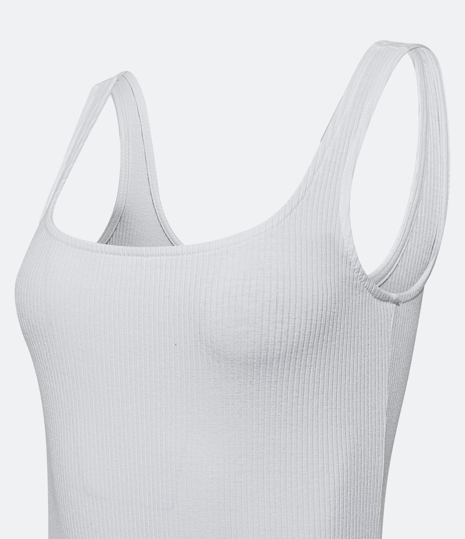 Vestido Midi Básico com Decote Quadrado Branco 5