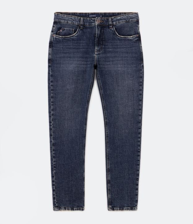 Calça Slim Jeans Original com Bolsos Azul Médio 6