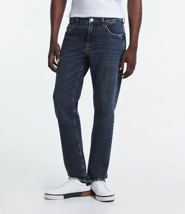 Calça Slim Jeans Original com Bolsos Azul Médio 2
